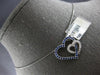 .60CT DIAMOND & AAA SAPPHIRE 14KT WHITE GOLD DOUBLE HEART LOVE FLOATING PENDANT