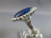CERTIFIED LARGE 22.6CT DIAMOND & AAA CEYLON SAPPHIRE PLATINUM 3D ENGAGEMENT RING