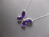 1.89CT DIAMOND & AAA AMETHYST 14KT WHITE GOLD 3D MULTI SHAPE BUTTERFLY NECKLACE