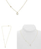 .09CT DIAMOND 14KT YELLOW GOLD 3D INITIAL G SOLITAIRE BY THE YARD FUN NECKLACE
