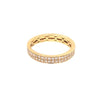 .81CT DIAMOND 18KT YELLOW GOLD 3D 2 ROW ETERNITY PAVE WEDDING ANNIVERSARY RING