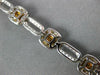 WIDE 5.80CT WHITE & FANCY YELLOW DIAMOND 18KT 2 TONE GOLD SQUARE TENNIS BRACELET