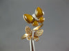 ESTATE .03CT DIAMOND & AAA TIGER EYE 18KT ROSE GOLD DOUBLE BUTTERFLY LOVE RING