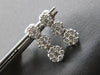 1.0CT DIAMOND 14KT WHITE GOLD 3D PAST PRESENT FUTURE JOURNEY HANGING EARRINGS