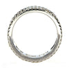 WIDE 2.69CT DIAMOND 18KT WHITE GOLD 3D ROUND & BAGUETTE 3 ROW ANNIVERSARY RING