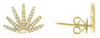 ESTATE .22CT DIAMOND 14KT YELLOW GOLD 3D ROUND CLASSIC CROWN FUN STUD EARRINGS