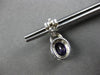 2.26CT DIAMOND & AAA AMETHYST OVAL & ROUND 14KT WHITE HALO GOLD HANGING EARRINGS