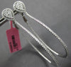 EXTRA LARGE 1.37CT DIAMOND 18KT WHITE GOLD TEAR DROP INSIDE OUT HANGING EARRINGS