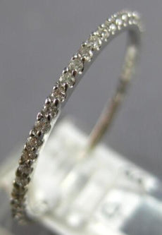.26CT DIAMOND 14KT WHITE GOLD SHARED PRONG ETERNITY 1mm WEDDING ANNIVERSARY RING