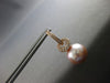 LARGE .57CT DIAMOND & AAA PINK SOUTH SEA PEARL 18K ROSE GOLD 3D HANGING EARRINGS