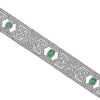 LARGE 6.30CT DIAMOND & AAA EMERALD 18KT WHITE GOLD OVAL & ROUND TENNIS BRACELET