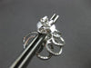 ESTATE LARGE 1.80CT DIAMOND 14K WHITE GOLD CLASSIC FLOWER FILIGREE STUD EARRINGS