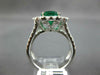 LARGE 6.76CT DIAMOND & AAA EMERALD 18K WHITE GOLD PRINCESS DIANA ENGAGEMENT RING