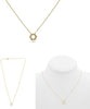 ESTATE .09CT DIAMOND 14K YELLOW GOLD 3D ROUND MULTI STAR CIRCLE OF LIFE NECKLACE