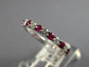.92CT DIAMOND & AAA RUBY 14KT WHITE GOLD SHARED PRONG 2mm ETERNITY FUN LOVE RING