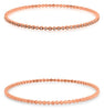 .34CT DIAMOND 14K ROSE GOLD 3D ROUND FILIGREE SEMI ETERNITY CUFF BANGLE BRACELET