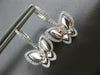 ESTATE .50CT DIAMOND 14KT WHITE GOLD 3D BUTTERFLY HUGGIE HANGING EARRINGS