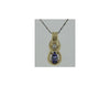 .24CT DIAMOND & AAA TANZANITE 14KT YELLOW GOLD 3D PEAR SHAPE LOVE KNOT PENDANT