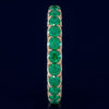 ESTATE 2.53CT AAA EMERALD 14KT ROSE GOLD 3D SHARED PRONG ETERNITY FUN LOVE RING