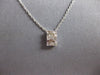 .23CT DIAMOND 14KT WHITE GOLD 3D BAGUETTE CLUSTER RECTANGULAR FLOATING PENDANT