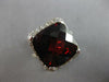 EXTRA LARGE 9.80CT DIAMOND & AAA RHODOLITE 14KT WHITE GOLD CUSHION & ROUND RING