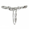EXTRA LARGE 1.99CT DIAMOND 18K WHITE GOLD ROUND & BAGUETTE CRISS CROSS LOVE RING