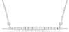 ESTATE .26CT DIAMOND 14KT WHITE GOLD ROUND JOURNEY GRADUATING BAR LOVE NECKLACE