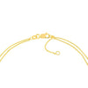 .05CT DIAMOND 14KT YELLOW GOLD 3 STONE BY THE YARD DOUBLE STRAND ANKLE /BRACELET