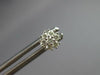 ESTATE SMALL .25CT DIAMOND 14KT WHITE GOLD 3D FLOWER SNOWFLAKE STUD EARRINGS
