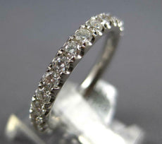 .87CT DIAMOND 18KT WHITE GOLD 3D 3MM COMFORT FIT 3/4TH ETERNITY ANNIVERSARY RING