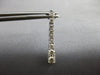ESTATE 1.10CT DIAMOND 14KT WHITE GOLD ROUND CLASSIC JOURNEY BAR HANGING EARRINGS