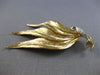 EXTRA LARGE .05CT DIAMOND 14K 2 TONE GOLD MULTI LEAF LOVE KNOT BROOCH PIN #28113