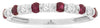 .45CT DIAMOND & AAA RUBY 14KT WHITE GOLD ROUND CLASSIC WEDDING ANNIVERSARY RING