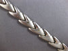 ESTATE WIDE & LONG 14KT WHITE GOLD MATTE & SHINY V SHAPE ITALIAN LOVE BRACELET