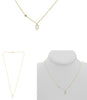 .08CT DIAMOND 14KT YELLOW GOLD 3D INITIAL S SOLITAIRE BY THE YARD FUN NECKLACE