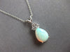 1.06CT DIAMOND & AAA OPAL 14KT WHITE GOLD PEAR SHAPE & ROUND LOVE PENDANT #27758