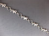 LONG 14K WHITE GOLD MATTE & SHINY MULTI ELEPHANT HEART FUN ANKLE BRACELET #27569