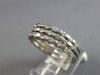WIDE .75CT DIAMOND 14KT WHITE GOLD CLASSIC ETOILE 3 ROW WEDDING ANNIVERSARY RING