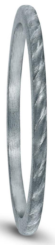 14KT WHITE GOLD SOLID HANDCRAFTED 1MM MULTI BRAID MATTE WEDDING ANNIVERSARY RING