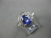 2.64CT DIAMOND & AAA TANZANITE 14KT WHITE GOLD OVAL & ROUND ENGAGEMENT RING 3046