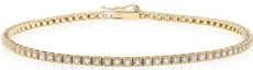 1.30CT DIAMOND 14KT YELLOW GOLD 3D CLASSIC ROUND SQUARE FILIGREE TENNIS BRACELET