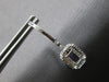 1.87CT DIAMOND & AAA AMETHYST 14KT WHITE GOLD 3D HALO LEVERBACK HANGING EARRINGS