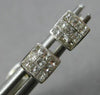 .25CT DIAMOND 14KT WHITE GOLD 3D CLASSIC PRINCESS SQUARE INVISIBLE STUD EARRINGS