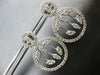 ESTATE 2.15CT DIAMOND 14KT WHITE GOLD 3D ROUND & MARQUISE SHAPE HANGING EARRINGS