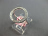 ESTATE .33CT DIAMOND 14KT WHITE GOLD 3D CLASSIC ROUND CIRCLE OF LIFE FUN RING