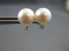 ESTATE .10CT DIAMOND & AAA SOUTH SEA PEARL 14KT WHITE GOLD CLASSIC STUD EARRINGS