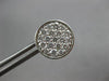 ESTATE LARGE 1.35CT DIAMOND 18KT WHITE GOLD CLASSIC PAVE CIRCULAR STUD EARRINGS