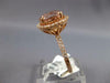 LARGE 4.13CT DIAMOND & AAA MORGANITE 18KT ROSE GOLD ROUND HALO ENGAGEMENT RING
