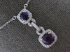 1.26CT DIAMOND & AAA AMETHYST 14K WHITE GOLD CUSHION & ROUND FUN LARIAT NECKLACE