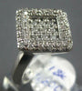 ESTATE LARGE .65CT DIAMOND 18KT WHITE GOLD 3D CLASSIC PAVE SQUARE FUN RING